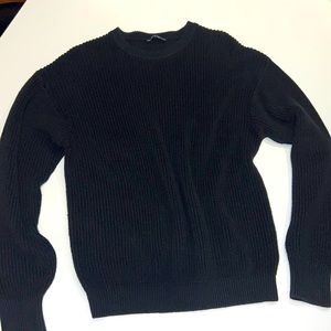 Knitted black blouse